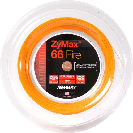 Badmintonový výplet ASHAWAY Zymax FIRE 66, 200m, orange