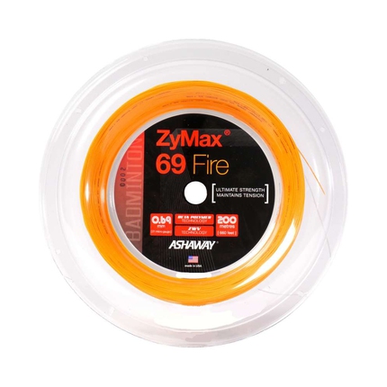 Badmintonový výplet ASHAWAY Zymax FIRE 69, 200m, orange