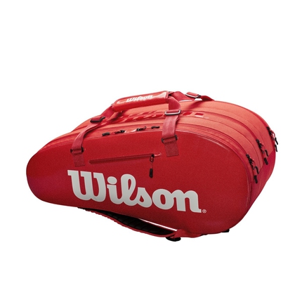 Tenis - Tenisová taška Wilson Super Tour 3 Comp, infrared