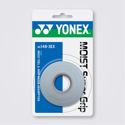 Tenis - Omotávky Yonex Moist Grip LTD, white, 3 ks