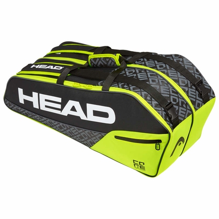 Tenis - Tenisová taška Head Core 6R Combi, black/neon yellow