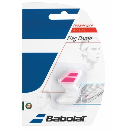 Tenis - Tenisové vibrastopy Babolat Flag Damp X2, white/pink