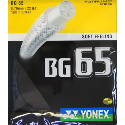 Badmintonový výplet Yonex BG 65, 10m, black