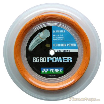 Badminton - Badmintonový výplet Yonex BG 80 Power, 200m, orange