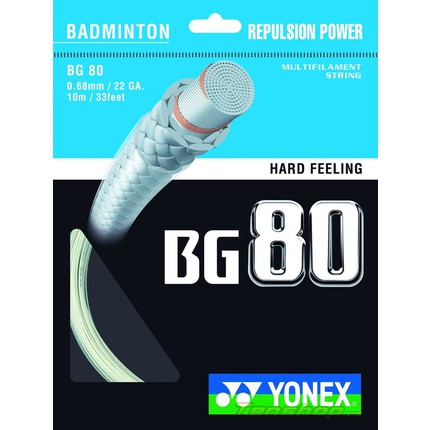 Badmintonový výplet Yonex BG 80, 10m, white