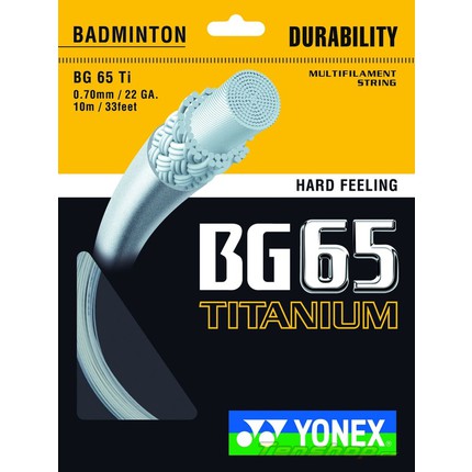 Badminton - Badmintonový výplet Yonex BG 65 Ti, 10m, white