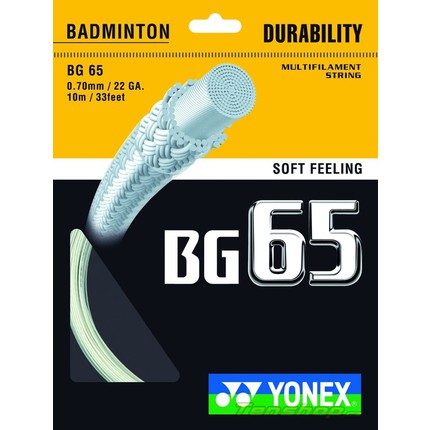 Badmintonový výplet Yonex BG 65, 10m, amber