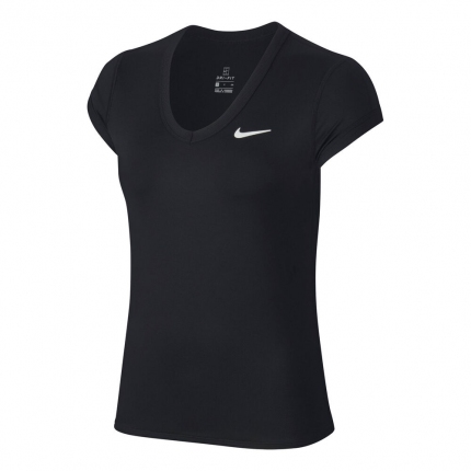 Tenis - Dámské tenisové tričko Nike Court Dry Shortsleeve Top, black