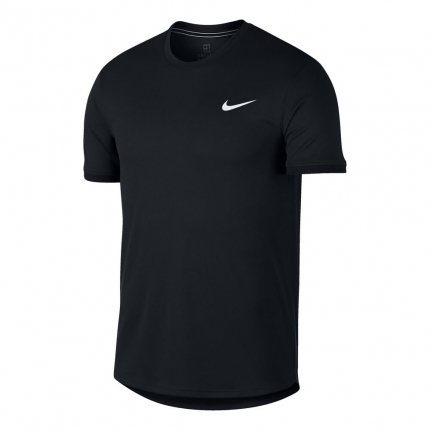 Tenis - Pánské tenisové tričko Nike Court Dry Colourblocked Top, black