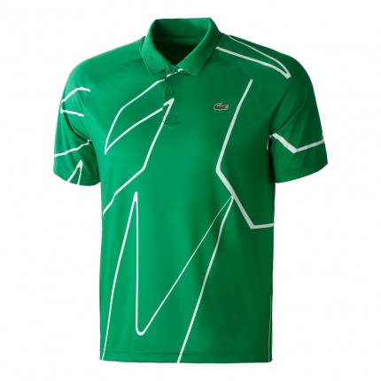 Tenis - Pánské tenisové tričko Lacoste Novak Djokovic Polo, yucca