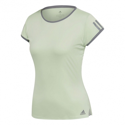 Tenis - Dámské tenisové tričko Adidas Club 3-Stripes Tee, glow green