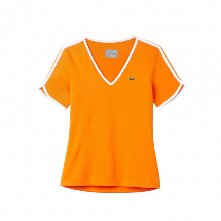 Tenis - Dámské tenisové tričko Lacoste Tee Shirt, apricot