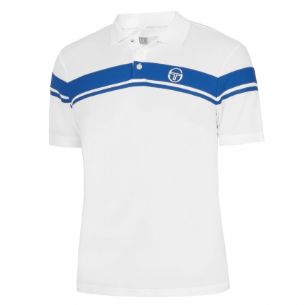 Tenis - Pánské tenisové tričko Sergio Tacchini Young Line Pro Polo, white/royal
