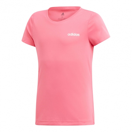 Tenis - Dětské tenisové tričko Adidas Linear Training Tee, semi solar pink