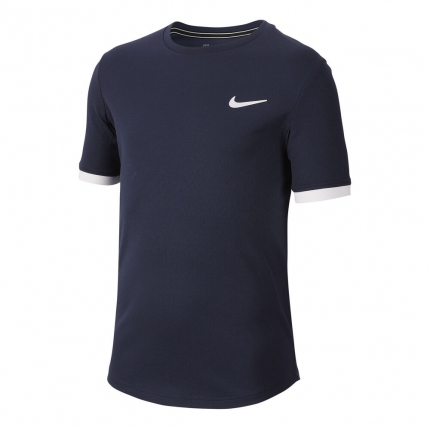 Tenis - Dětské tenisové tričko Nike Court Dry Shortsleeve, obsidian