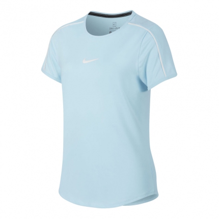 Tenis - Dětské tenisové tričko Nike Court Dry Top, topaz mist