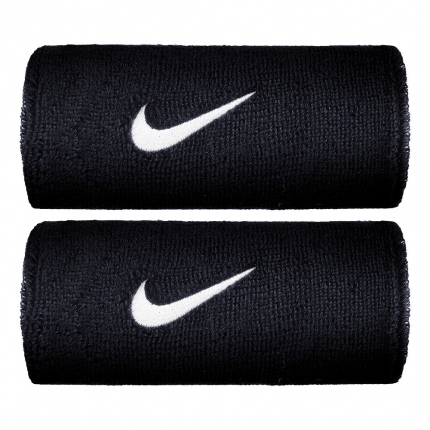 Tenis - Potítka Nike Swoosh Doublewide Wristbands, obsidian