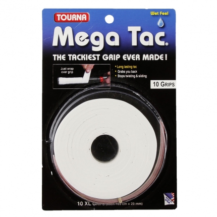 Tenis - Omotávky Tourna Mega Tac 10er, white