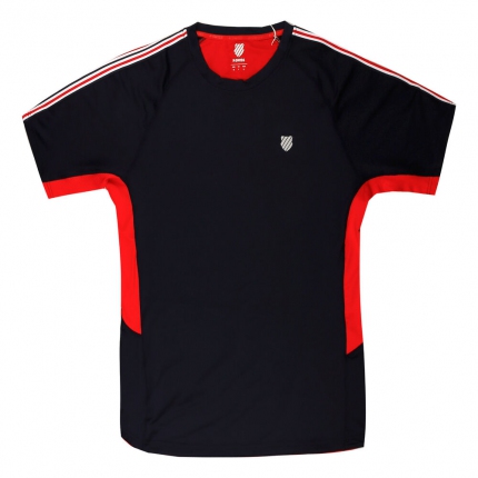 Tenis - Pánské tenisové tričko K-Swiss Heritage Shortsleeve Tee, navy