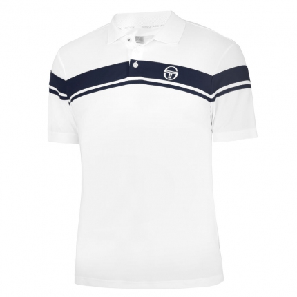Tenis - Pánské tenisové tričko Sergio Tacchini Young Line Pro Polo, white/navy