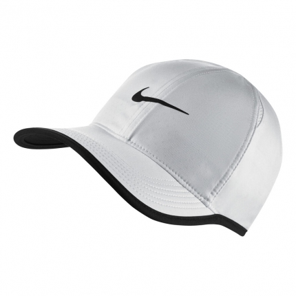 Tenis - Tenisová kšiltovka Nike Featherlight Cap, white