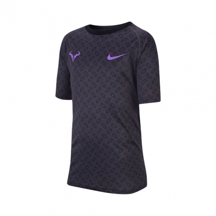 Tenis - Dětské tenisové tričko Nike Court Dri-Fit Rafa Graphic Tennis Tee, anthracite