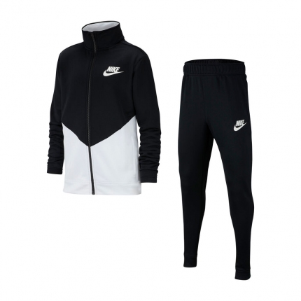 Tenis - Dětská tenisová souprava Nike Sportswear Tracksuit, black/white