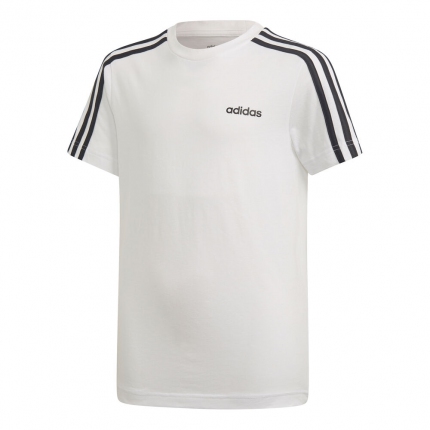 Tenis - Dětské tenisové tričko Adidas Essentials 3 Stripes Tee, white