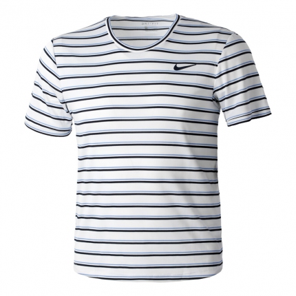 Tenis - Pánské tenisové tričko Nike Court Dry Team T-Shirt, white/obsidian