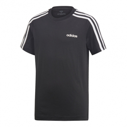 Dětské tenisové tričko Adidas Essentials 3 Stripes Tee, black