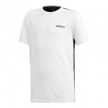 Tenis - Dětské tenisové tričko Adidas Linear Training Tee, white/black