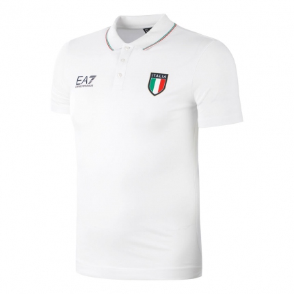 Tenis - Pánské tenisové tričko Emporio Armani SB Polo, white