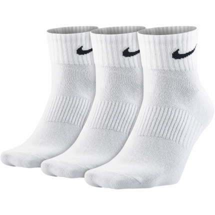 Tenis - Tenisové ponožky Nike Lightweight Quarter Socks 3 Pairs, white