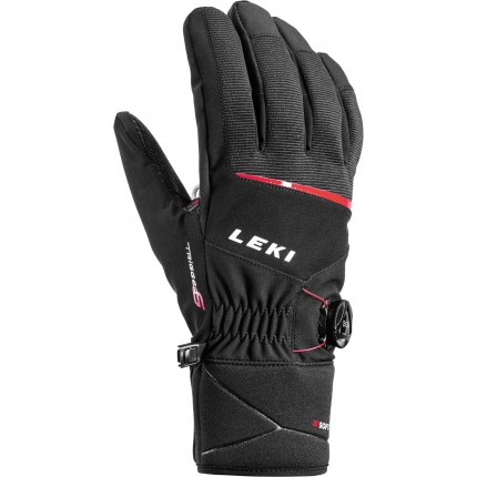 Lyžařské rukavice Leki Progressive Tune S BOA LT 2020/21, black/red