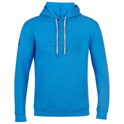 Pánská tenisová mikina Babolat Exercise Hood Sweat, blue aster