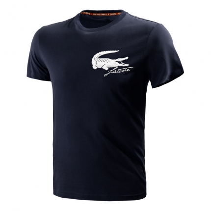 Tenis - Pánské tenisové tričko Lacoste Logo T-Shirt, navy blue