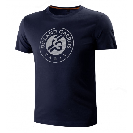 Tenis - Pánské tenisové tričko Lacoste Logo T-Shirt, navy blue/white