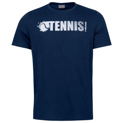 Tenis - Pánské tenisové tričko Head Font T-Shirt, dark blue
