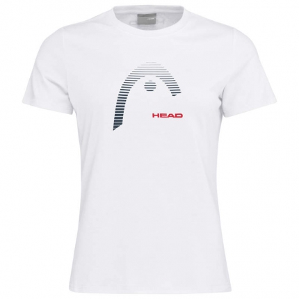 Dámské tenisové tričko Head Club Lara, white/red