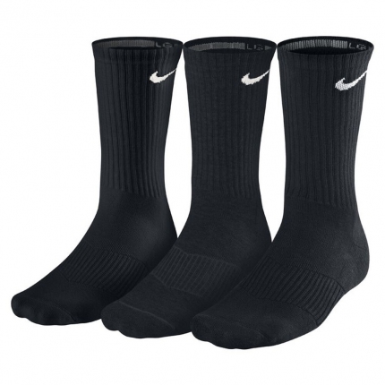 Tenis - Tenisové ponožky Nike Cotton Cushion Crew Socks 3 Pairs, black