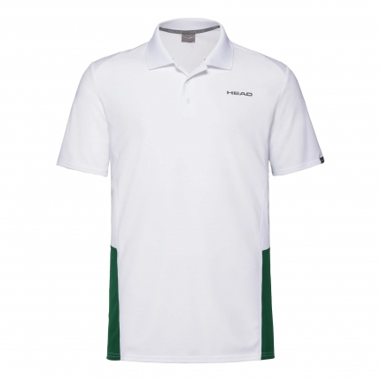 Pánské tenisové tričko Head Club Technical Polo, white/green