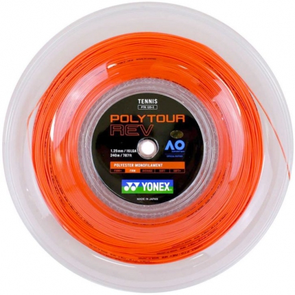 Tenis - Tenisový výplet Yonex Poly Tour Rev, bright orange