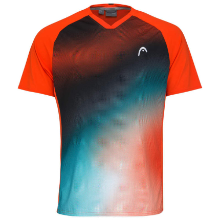 Pánské tenisové tričko Head Topspin T-Shirt, tangerine/print vision