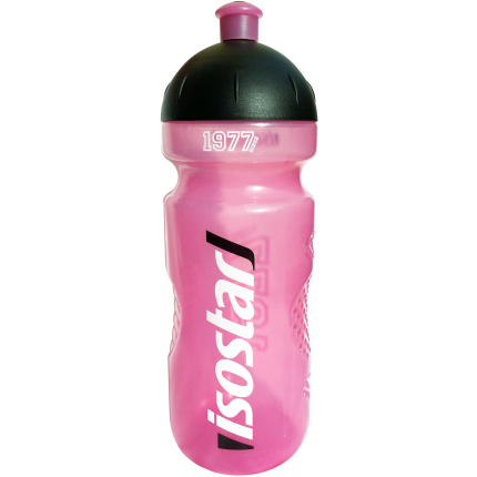 Láhev na pití Isostar 650 ml, uzávěr cyklistický, pink