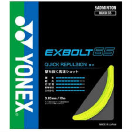 Badmintonový výplet Yonex Exbolt 65, 10m, yellow