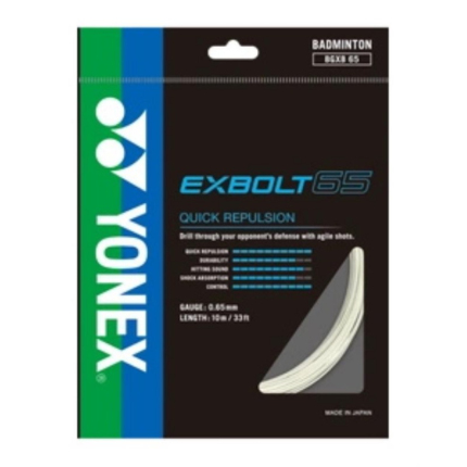 Badminton - Badmintonový výplet Yonex Exbolt 65, 10m, white