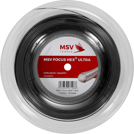 Tenisový výplet MSV Focus Hex Ultra 200m, black
