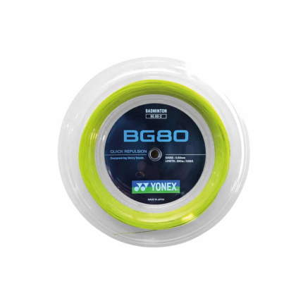 Badmintonový výplet Yonex BG 80, 200m, yellow