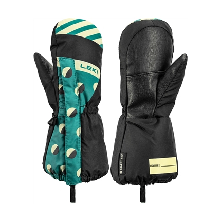 Dětské rukavice Leki Little Paw GTX Mitt Long, black/medium green