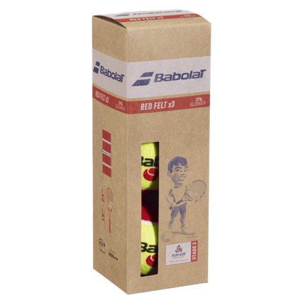 Dětské tréninkové míče Babolat Red Felt, 3 ks